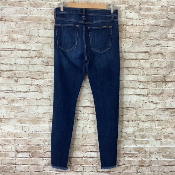 Joe’s Jeans Charlie Hi Rise Skinny Ankle Raw Hem Dark Wash 28 - Picture 5 of 8